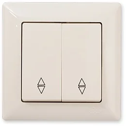 

PnpnElectrıc Gns Visage Ambiance Double Switch Vavien Cream 10A 220V AC 2 Gang 2 Way Switch