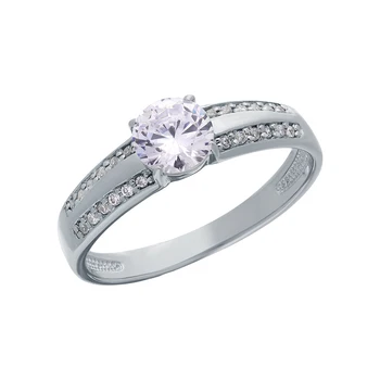 

Silver ring with cubic zirconia sunlight sample 925