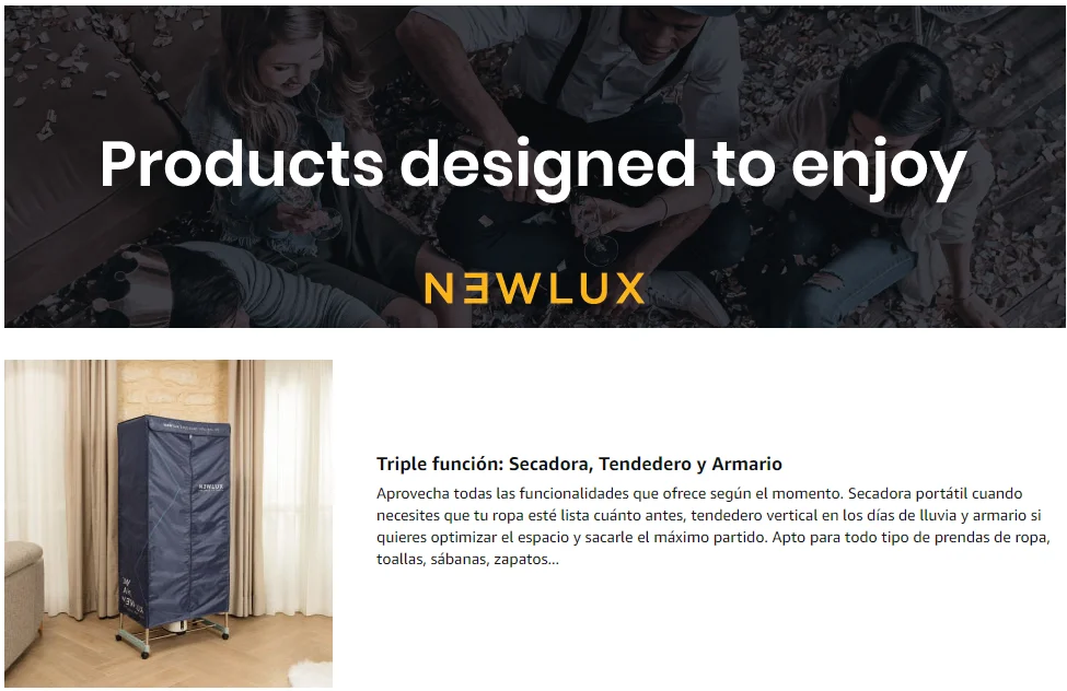 Newlux Secadry XXL Secadora de Ropa Portátil