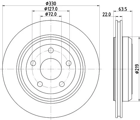 Диск тормозной JEEP GRAND CHEROKEE 11- заднний HELLA 8DD 355 122