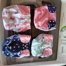 Happyflute 4 unids/set lavable ecológico tela cubierta de pañal ajustable reutilizable de tela pañales pañal de tela de fit 3-15kg bebé