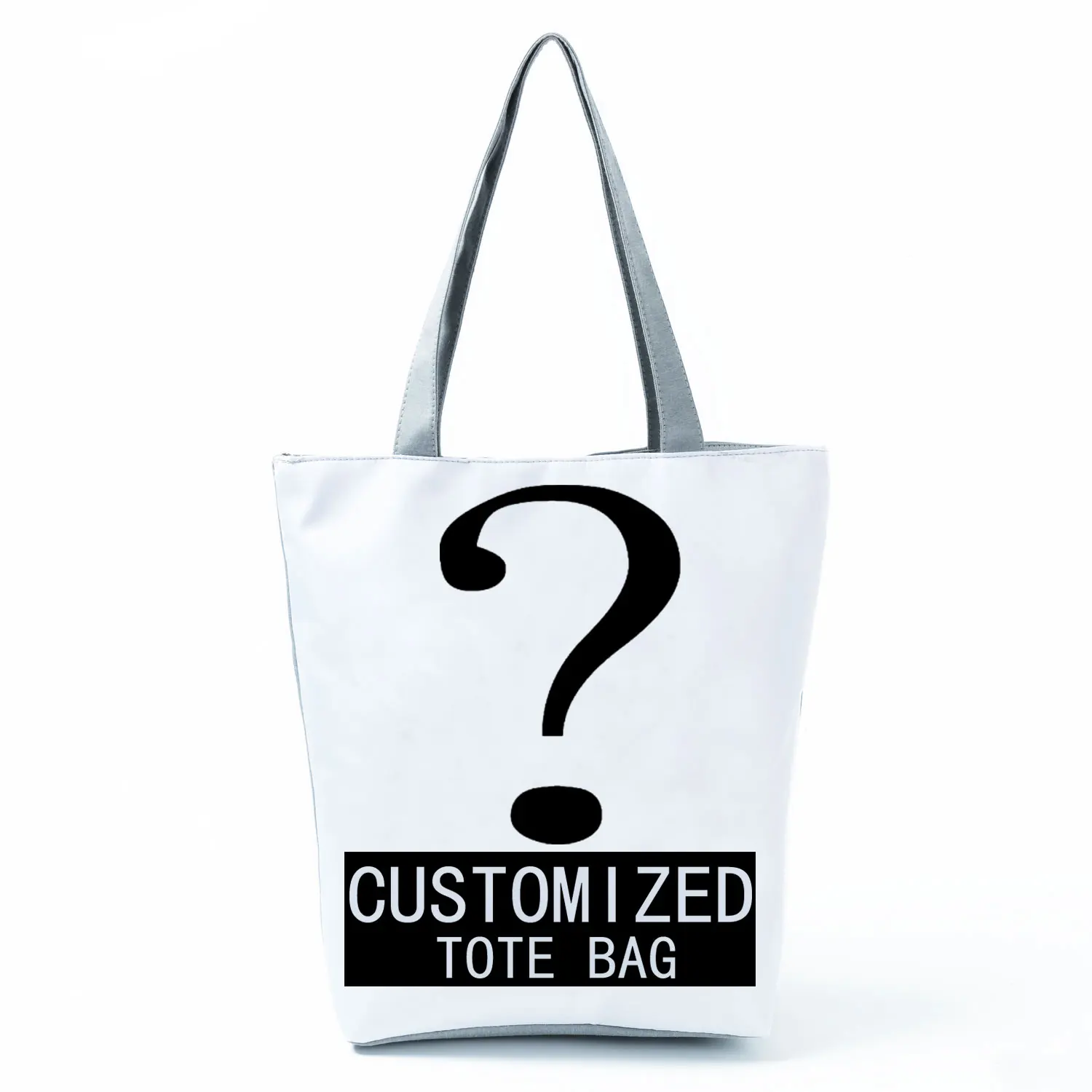 Personal Customize Women Tote Bag With Print Logo Custom Your Pictures Shopping Bags DIY Printing Shoulder Bags Foldable Totes