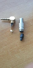 Chapado en oro estéreo con Clip 3,5mm 3 polos 4 Reparación de postes de auriculares Cable con enchufe de clavija de enchufe de Audio Jack conector de soldadura