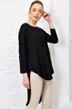

Trend Alacati Style Women Black Asymmetrical Cut Tunik ALC-020-018