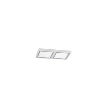 

Led ceiling light 2x6w white bezel inox