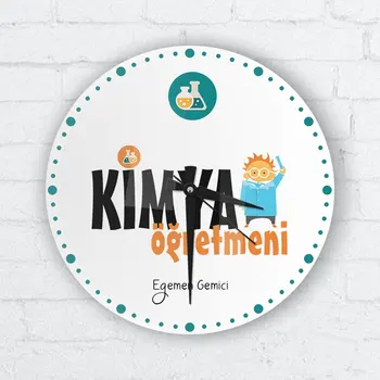 

Personalized Chemistry Teacher Glass Wall Clock