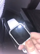 Funda de diamante + Protector de pantalla de vidrio templado para Apple Watch, cubierta de parachoques para iWatch SE Series 6 5 4 3, 38mm, 42mm, 40mm, 44mm