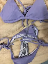 Tankini Swimsuits Bandage Bathing-Suit Swimwear Women Brazilian-Set Two-Pieces Blue Purple