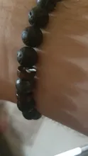 Pulsera de madera de Lava de piedra volcánica para hombre y mujer, pulsera de cuentas de 8mm, cadena para la muñeca de Buda tibetano, pulseras de regalo de joyería