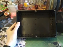 Caja de plástico para electrónica, caja de instrumentos para proyectos eléctricos, carcasa de empalme, impermeable, color negro