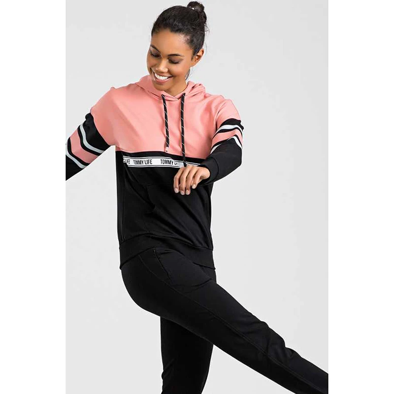 conjuntos de pijamas feminino com capuz linha