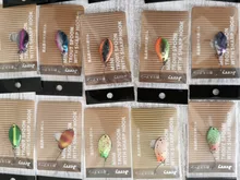 Jerry-Señuelos de Pesca tipo cuchara de latón, Micro Señuelos de Pesca de agua dulce, kit de SPINNER pequeño de peso ligero, Señuelos de Pesca de alta calidad, ganchos individuales