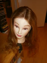 Shumeida-pelucas con minimechones de encaje frontal, pelucas de cabello humano peruano Remy, Color rubio miel degradado, 13x6