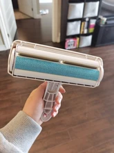 Rodillo removedor de pelo de mascotas de 2 vías, removedor de pelusas de perros y gatos de muebles, funciona con una mano