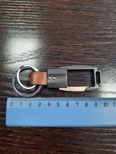 QOONG-Llavero de cuero genuino para hombre, de aleación de alta calidad, bolso colgante, elegante, de negocios, coche, llavero con anilla, soporte, joyería Y58, 2021