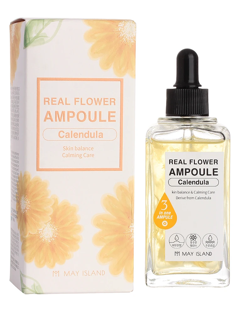May Island Сыворотка для лица с календулой Real Flower Ampoule|Сыворотка| |