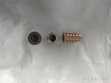 10/20/30/50 Uds M4 M5 M6 M8 Hilo de aleación de Zinc para madera insertar tuerca de brida hexagonal conducir la muebles loco