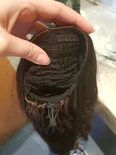 Drawstring Ponytail Hairpiece Fake-Hair Synthetic-Wave Vigorous Clip-In Black Long-Body