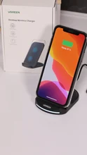 Ugreen-soporte de carga inalámbrica Qi para móvil, estación de carga rápida para iPhone 12 Pro X XS 8 XR Samsung S9 S10 S8 S10E