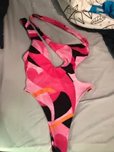 Bañador Sexy de una pieza para mujer, traje de baño estampado, mono de un hombro, Monokini de realce, brasileño, ropa de playa para verano, 2021