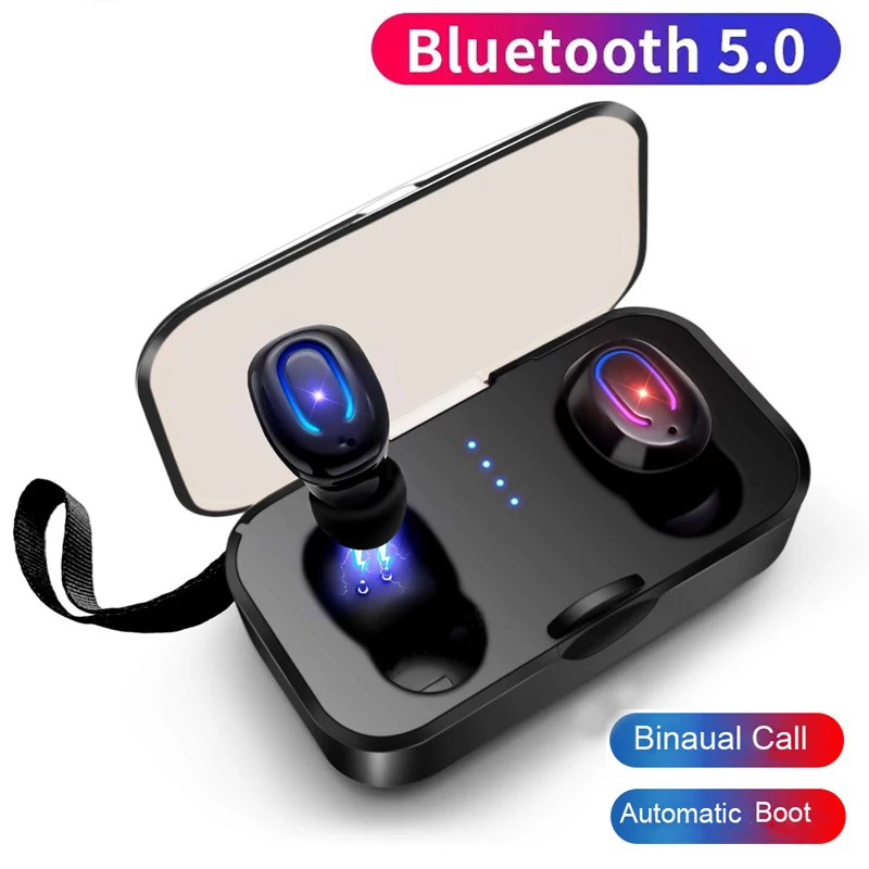 30 шт. T-18S Bluetooth наушники 5,0 TWS мини беспроводные наушники стерео глубокий бас гарнитура с зарядной коробкой портативный