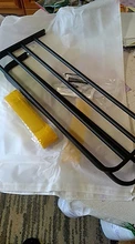 Towel-Holder Storage-Shelf Room-Accessories Shower Bathroom Black Wall-Mounted Punch-Free