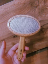 Slicker Brush Pet-Grooming-Comb Wooden Loose-Hair Removing-Mats Hair-Dogs Tangles And