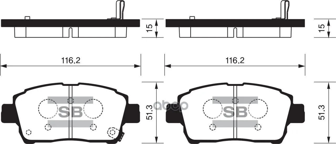Колодки Тормозные Дисковые Sangsin Brake Sp1232 Sangsin brake арт. SP1232