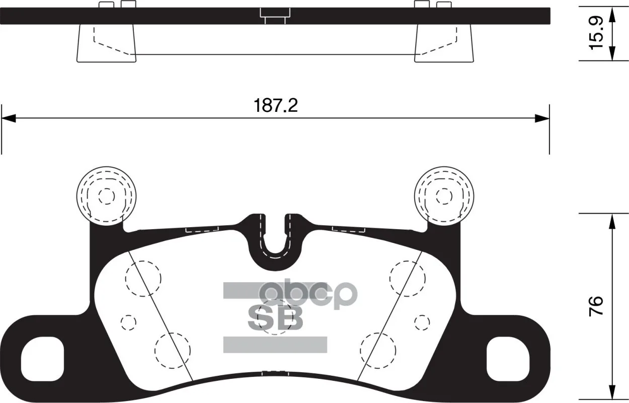 Sp2319_колодки Дисковые Задние! Porshce Cayenne 3.0-4.8 10 Sangsin Brake Sp2319 Sangsin brake арт. SP2319