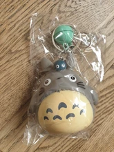 LLavero de animales de Totoro para hombre o mujer, llavero de piel con abalorio de Metal para bolso de coche