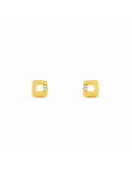 

Earrings Bebe or girl Square with claw