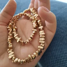 Cuentas chapadas en oro KC, material de cuentas hechas a mano, DIY, pulsera, pendientes, 1 Uds.