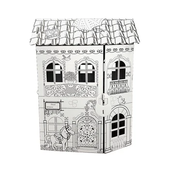 

For the princess, the cardboard house for coloring is baled and baled 102