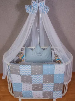 

Комплект в круглую/овальную кроватку "Зайки Prince" Комплекты в круглую/овальную кроватку