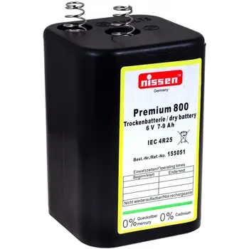 

Battery 4R25 6V-Block replacement for Nissen IEC 4R25 flashlight stack