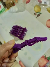 6 unids/lote plástico Clip de pelo de peluquería abrazaderas de sección de pelo Clips de agarre de los barberos para salón de pelo accesorios