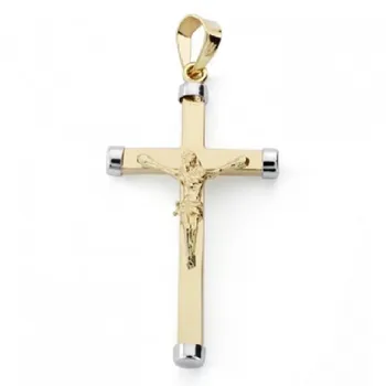 

CROSS 18K WITH CHRIST TWO COLOR. 32X17 MM.