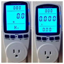 Medidor de vatímetro Digital, medidor de consumo de energía de vatios KWh AC 220V 110V, monitores analizadores de electricidad, enchufe EU BR UK