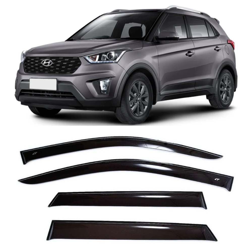 Дефлекторы окон Cobra Tuning H25316 на авто Hyundai Creta 1 l 5d 2016- н.в. 4 шт./комп. ветровики от