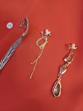 2019 oro nuevo Color de cristal borla clip en pendientes sin perforar para las mujeres boda Brinco joyería de moda regalos