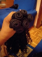 Mágico Pelo Rizado Afro tejido de pelo sintético 16-20 pulgadas 7 unids/lote mechones con cierre encaje africano extensores de cabello para mujer