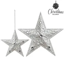 Рождественское украшение Рождественская планета 8179(10 см) Посеребренная BigBuy Christmas