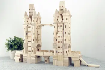 

66 Pcs Wooden Building Bloacks Set Development Toys Gift for Kids Boy UK