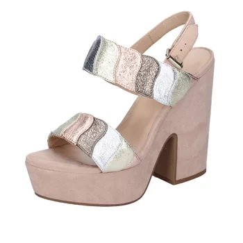 

ELVIO ZANON sandals women suede multicolor