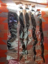 Extensiones de cabello humano peruano con cierre de encaje, mechones rectos de 30 pulgadas, 4x4, cierre HD 5x5, 3/4 mechones