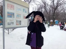 Gorro con orejas de conejo para mujer y niña, Gorro con orejas de conejo para Halloween, Cosplay, gorro largo con Orejas de conejo de peluche Sombrero de conejo