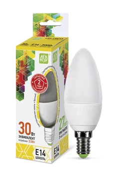 

Lamp led led candle-Standard 3.5 W 230v E14 3000 K 320lm ASD