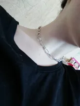 Cadena de eslabones retro para mujer, collar de exageración, gargantilla de oro fashi