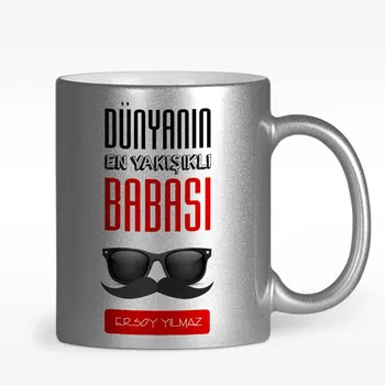 

Tailor-made The World 'S Most Handsome Father Design Silver-Gilt Mug Cup-1