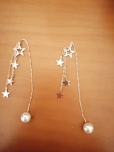 Silver Earrings Jewelry NEHZY Long-Tassel 925-Sterling-Silver Retro Star Gold Fashion
